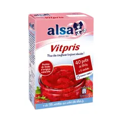 Vitpris, qu'est-ce que c'est ? C'est la pectine Alsa pour des confitures réussies. Idéal pour 40 pots de 350g.