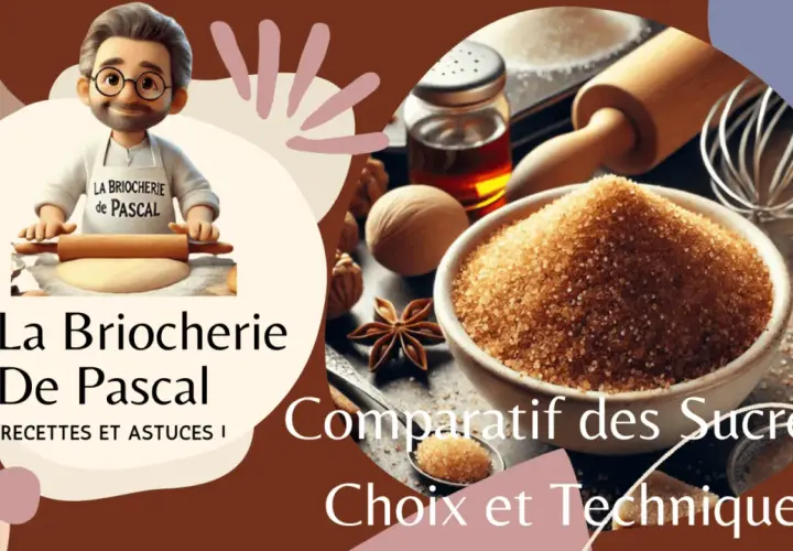 Un chef pâtissier prépare la pâte. Gros plan sur un bol de sucre roux, idéal pour tout type de sucre en pâtisserie. Comparatif des sucres.