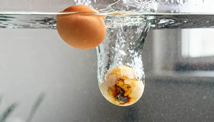 Un œuf entier flotte, tandis qu'un œuf brisé coule, expliquant pourquoi mes oeufs au lait rendent de l'eau.
