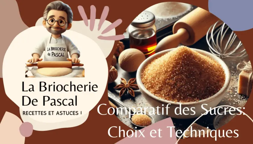 Un chef pâtissier prépare la pâte. Gros plan sur un bol de sucre roux, idéal pour tout type de sucre en pâtisserie. Comparatif des sucres.