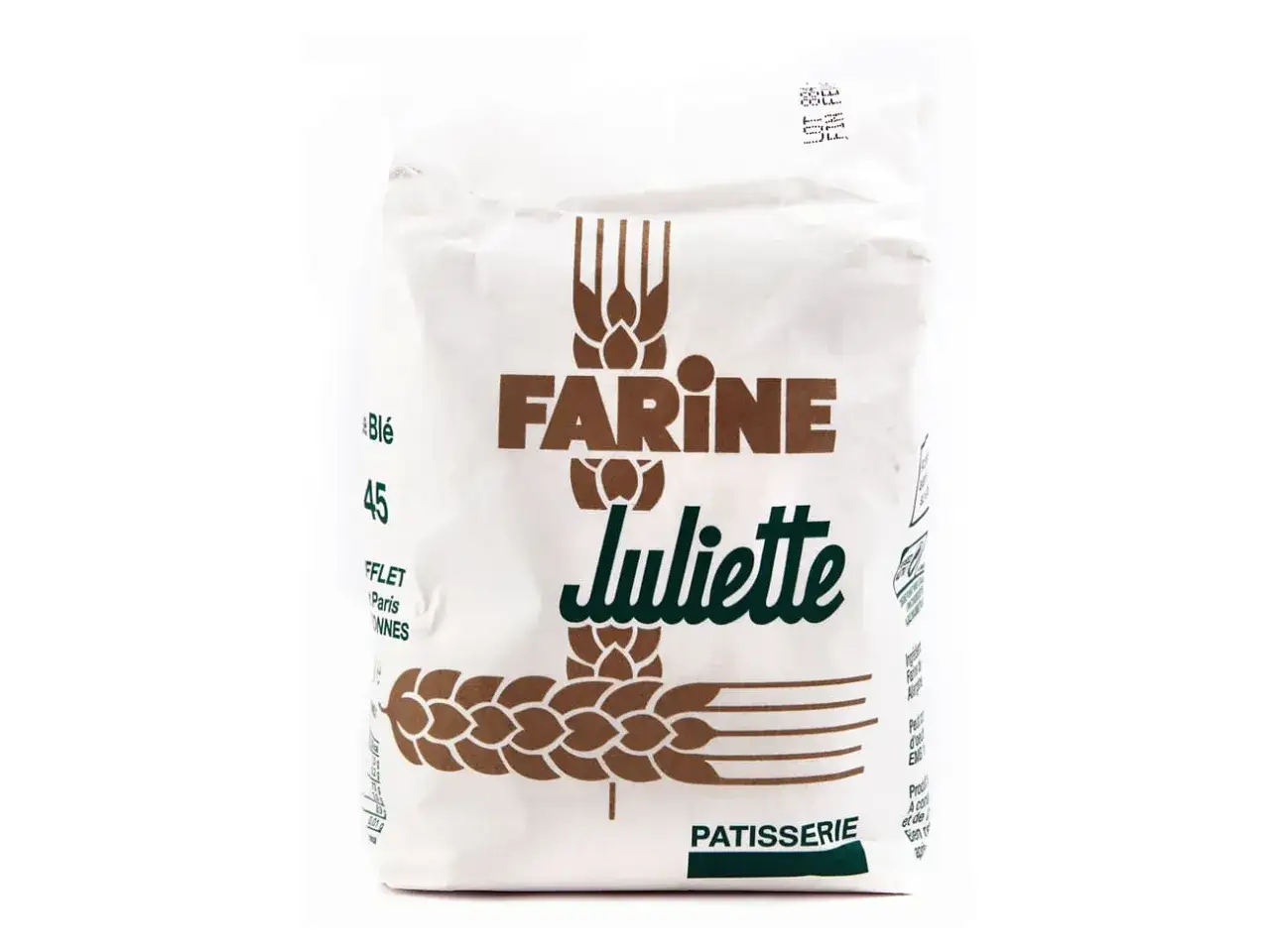 Sac de farine Juliette T45, idéale pour la pâtisserie. Un classique pour réussir toutes vos recettes.